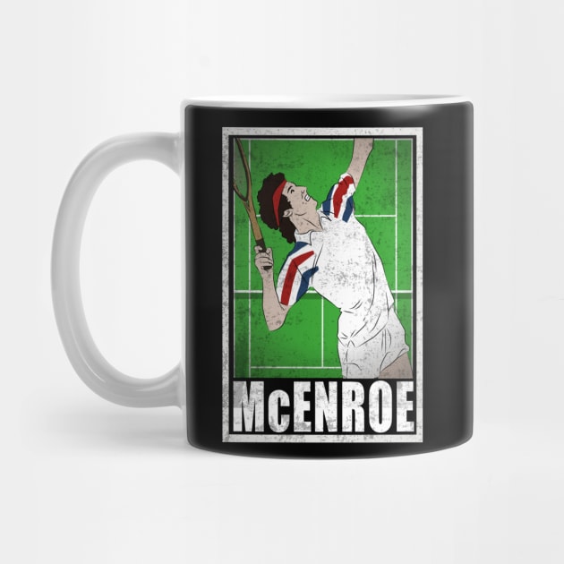 McEnroe Tennis Player Hero Vintage Grunge by TEEWEB